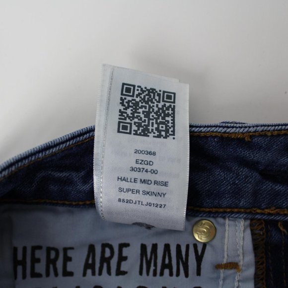 True Religion Halle split hem super skinny distressed jeans blue sz 25 0 - Picture 11 of 14